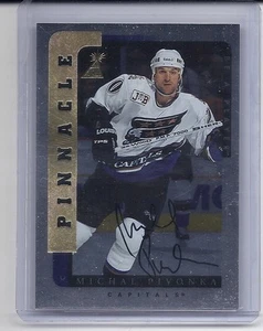 1996-97 Be a Player Michael Pivonka autógrafo plateado automático 13 Washington Capitals - Imagen 1 de 1