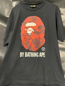 AUTHENTIC APE BAPE COLOR CAMO BY BATHING APE TEE T SHIRT BLACK RED L  - Picture 1 of 6