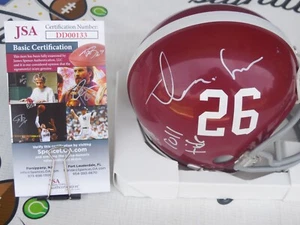 Trey Sanders signierter Alabama Crimson Tide Minihelm mit Roll Tide JSA COA  - Bild 1 von 1