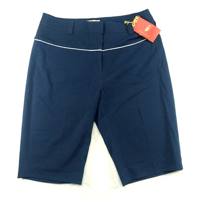Nuevos Pantalones Cortos para Mujer Talla 4 Azul Marino Golf/Tenis Deporte Haley 2 Bolsillos Pequeños Foto 1 de 4