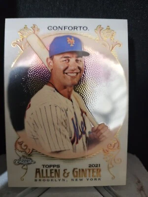 2021 Topps Allen & Ginter Chrome Base #175 Michael Conforto - New York Mets MINT - Image 1 of 2