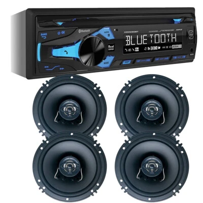 Dual XDM280BT CD/AM/FM Car Stereo Receiver + 4) 6.5" coax 2Way 300 Watt speakers - Image 1 of 4