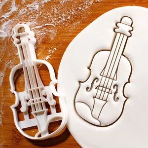 Violin cookie cutter | musical music orchestra fiddle Violinist concert biscuit - Picture 1 of 6