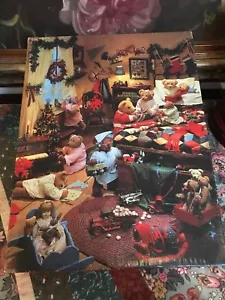 1985 Hallmark Ambassador CHRISTMAS EVE WITH THE TEDDY BEARS Jigsaw Puzzle 500 Pc - Picture 1 of 12