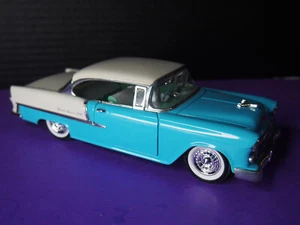 JADA SHOWROOM FLOOR 1955 CHEVY BEL AIR BLUE 1:24 DIECAST MODEL CAR NEW NO BOX - Picture 1 of 7