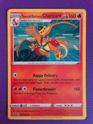 Pokemon Special Delivery Charizard SWSH075 SWSH: Sword & Shield Promo Cards Holo - Image 1 of 3