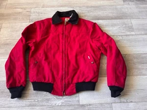 Chaqueta de Colección Carhartt Santa Fe Detroit Motociclista Edredón Forrado EE. UU. JQ160 Roja Grande - Imagen 1 de 13