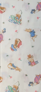 Vintage Beatrix Potter Peter Rabbit & Friends 1.5 YD Fabric Frederick Warne 1992 - Picture 1 of 15