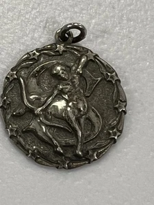 Vintage Sterlingsilber Schütze Sternzeichen astrologischer Anhänger Charm Glocke 6,11 gr - Bild 1 von 4