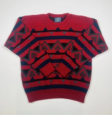Vintage Jantzen Sweater Mens Large Geometric Pullover Made In USA 90s VTG Rare - Image 1 of 4