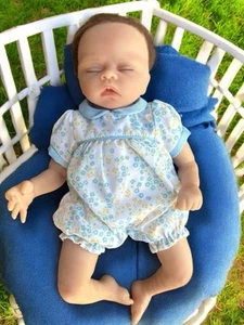 Donna Lee ADG Reborn Baby Doll Newborn Vinyl and Cloth 14” Small Realistic Doll - Picture 1 of 17