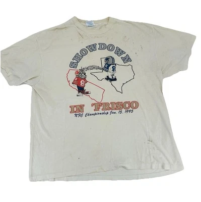 Camisa Parodia Divertida Enfrentamiento De Colección 1995 NFL Cowboys San Francisco 49ers Talla XL Foto 1 de 4