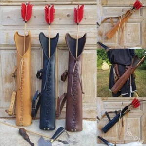 Mittelalter Vintage Jagd Köcher Cosplay Requisiten Hüftgürtel Bogenschießen Pfeilhalter - Bild 1 von 13