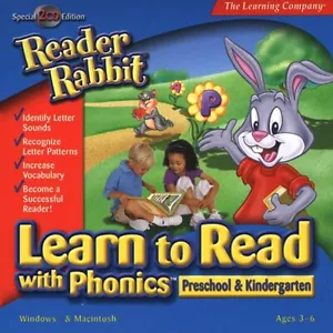 Reader Rabbit Learn to Read Phonics Preschool Kindergarten Ages 3-6 New Sealed - Picture 1 of 6