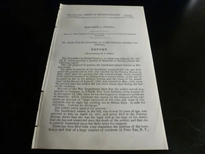 Government Report 1902 Elizabeth Burrill Wife Co A 50th NY Inf Civil War - Bild 1 von 1