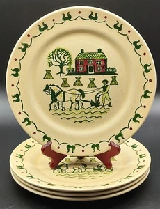 RARE Vintage Set of 4 Homestead Poppytrail Metlox 10” Dinner Plates California 1 - Picture 1 of 5
