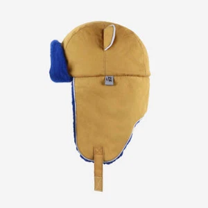LITTLE HOTDOG WATSON Cappello Cucciolo Artico per Bambini: Cannella con Pelliccia Blu, 12/18 Mesi - Foto 1 di 12