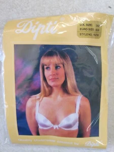 DIPTI RJ708 DAMEN SATIN CREME GEPOLSTERTER PUSH-UP-BH, ABNEHMBARE PADS - Bild 1 von 3