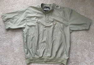 Zero Restriction Golf Outerwear Jacket Mens Sz Large Pullover 1/4 Snap Beige Tan - Picture 1 of 5