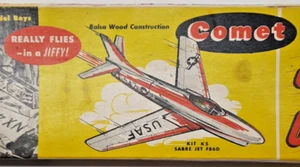 NORTH AMERICAN F-86D SABRE JET Struct O Speed Model Jet Airplane Kit Comet K5 - Foto 1 di 11
