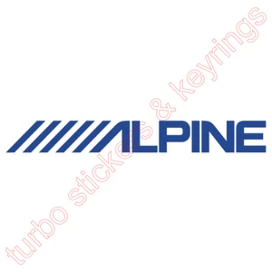 ALPINE VINYL STICKER CAR AUDIO SPEAKERS AMP SUB CAR UTE 8 COLOURS 230MM x 28MM - Picture 1 of 2
