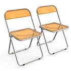 2PCS Plastic Folding Chairs Wedding Party Event Stackable Dining Chair 4 Colors