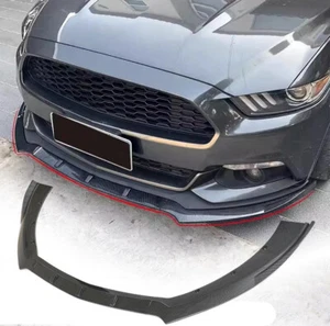 For Ford Mustang 2015-2017 CARBON LOOK Front Bumper Lip Splitters BODYKIT - Bild 1 von 13