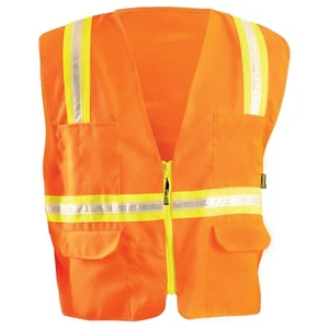 LOT OF 2- HIGH VISIBILITY SURVEYORS HI VIS TRAFFIC CONSTRUCTION SAFETY VEST MED - Picture 1 of 2