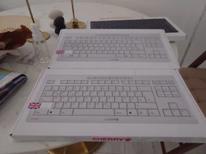 Cherry Stream TKL USB wired keyboard UK White - Picture 1 of 2