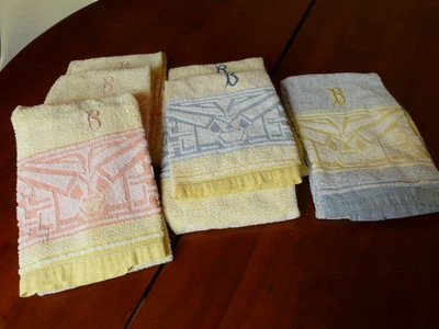 6 ANCIENNES SERVIETTES DE TOILETTE MONOGRAME B - Photo 1/3