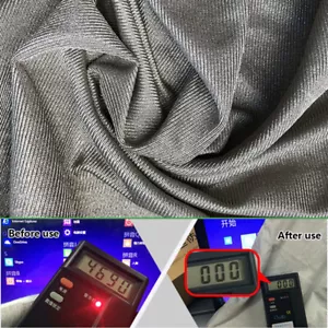 Radiation Protection Silver Fiber Fabric EMF/RFID/EMI/RF Blocking 59''X26'' - Picture 1 of 7