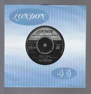 LOUIS ARMSTRONG - HELLO DOLLY - UK 1964 LONDON LABEL 45 IN SLEEVE / EXCELLENT. - Picture 1 of 2
