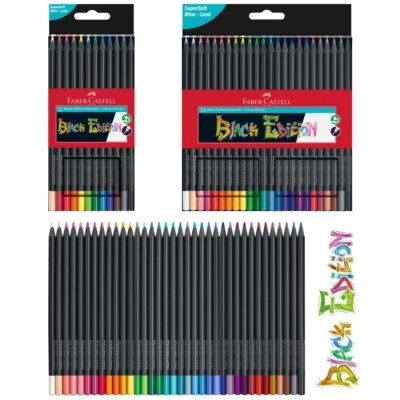 FABER CASTELL Farbstifte Buntstifte Black Edition 12 24 36 Farben [wählbar] - Bild 1 von 4