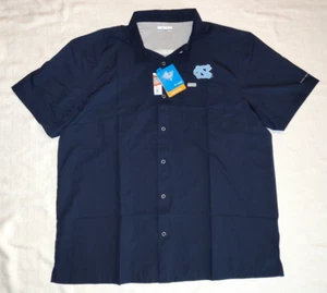 NEW Columbia PFG Slack Tide UNC North Carolina Tar Heels Fishing Shirt XL - Picture 1 of 6