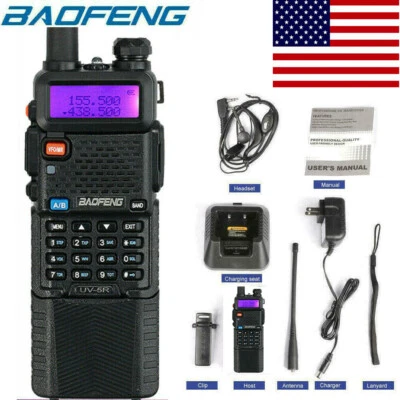 Baofeng UV-5R Two Way Radio 5W 3800mah VHF UHF FM Transceiver Ham Walkie Talkie - Image 1 of 4