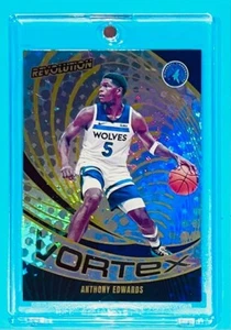 Anthony Edwards RARE SPARKLE VORTEX REFRACTOR INVESTMENT CARD SP PANINI MVP MINT - Picture 1 of 10