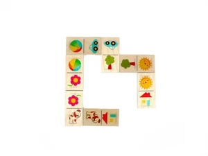 Holzspielzeug Dominospiel Sonne BxLxH 60x10x30mm NEU Domino Memo Tiere - Picture 1 of 1