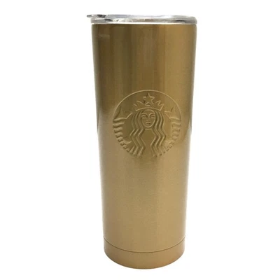 Vaso Starbucks 2024 dorado de acero inoxidable con tapa acrílica de 20 onzas Foto 1 de 4