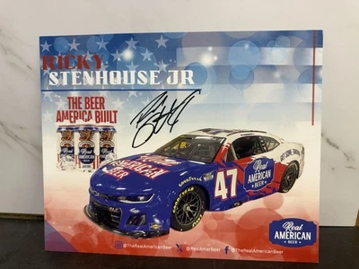 Postal de cerveza americana real autografiada de Ricky Stenhouse 2025 Foto 1 de 2