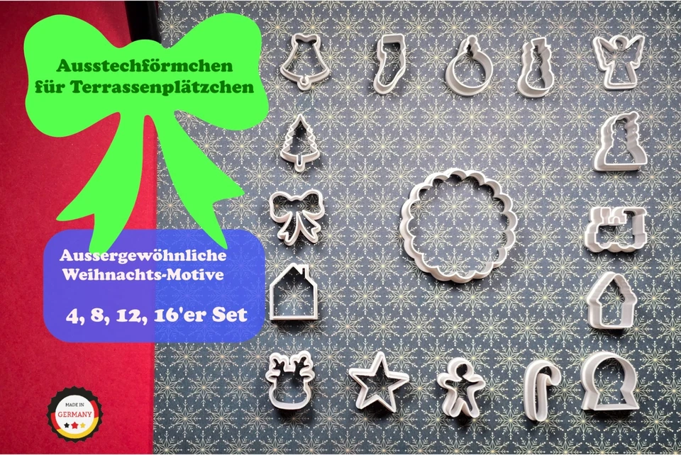 Ausstechförmchen Terrassenplätzchen Kekse Gebäck Plätzchen Backen Fondant - Bild 1 von 2
