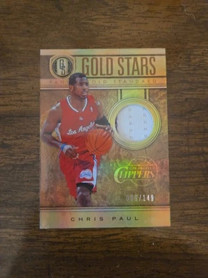 2012 Panini Gold Stars #66/149 Game WORN Jersey Of Chris Paul #10... - Image 1 of 4