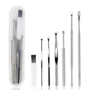 7 Pcs Ear Pick Earwax Removal Kit, Ear Cleansing Tool Set, Ear Curette Ear Wa... - Picture 1 of 7