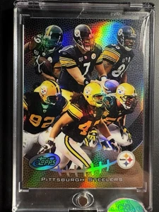 2009 eTopps Steelers Card Super Bowl XLIII 814/999 Encased Ben, Polamalu, Ward - Picture 1 of 2