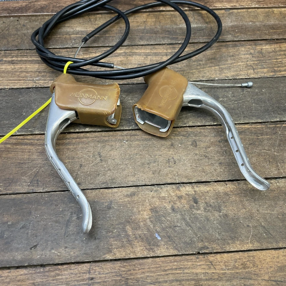 Vintage Weinmann Road Bike Brake Levers Raleigh Cometition GS Hoods Drilled - Image 1 of 4