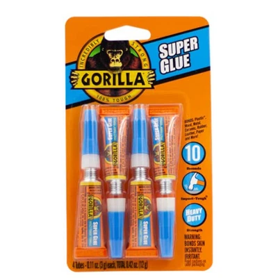 Gorilla Super Glue Clear All Purpose Adhesive Fast Setting Impact Tough 1 Pack - Image 1 of 4