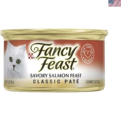 Savory Salmon Cat Food Pate - 3 oz for Active Young-Adult Cats, Convenient Pack - Image 1 of 4