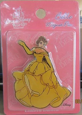 Prendedor magnético LE serie Belle Princess Disney WDW Foto 1 de 2