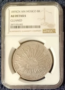 1895-Cn 8 Reales Mexicanos, Culiacán Como Nuevo, NGC detalles AU - Imagen 1 de 3