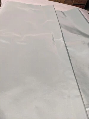 Low Sheen Satin Fabric, Light Aqua Colored, 5 1/2 Yards.  - Image 1 of 3