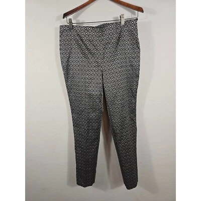 Pantalones Brooks Brothers Estampado Geométrico Pantalones Carrera Negro Gris Talla 8 Mujer Foto 1 de 4